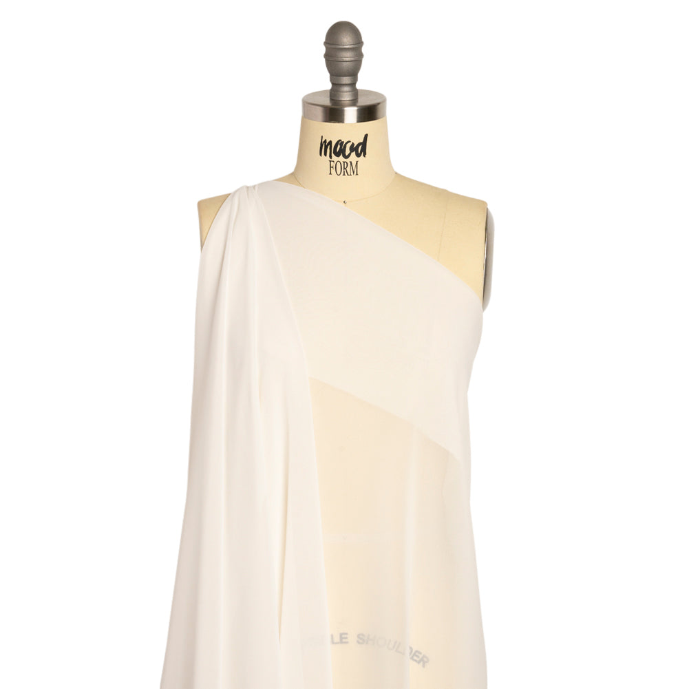 Polyester High-Multi Chiffon - Antique White - Netta Collection by Mood Polyester High-Multi Chiffon - Antique White - Netta Collection by Mood
