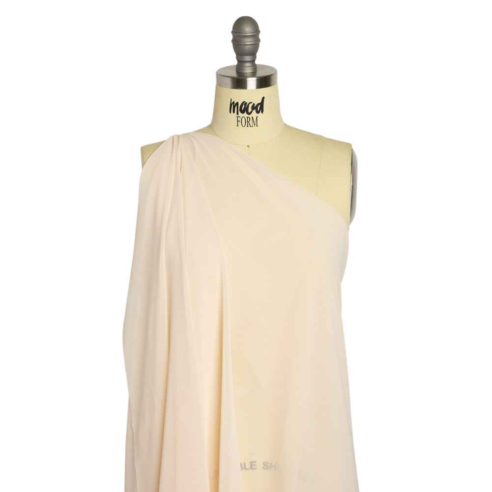 Polyester High-Multi Chiffon - Ecru - Netta Collection by Mood Polyester High-Multi Chiffon - Ecru - Netta Collection by Mood