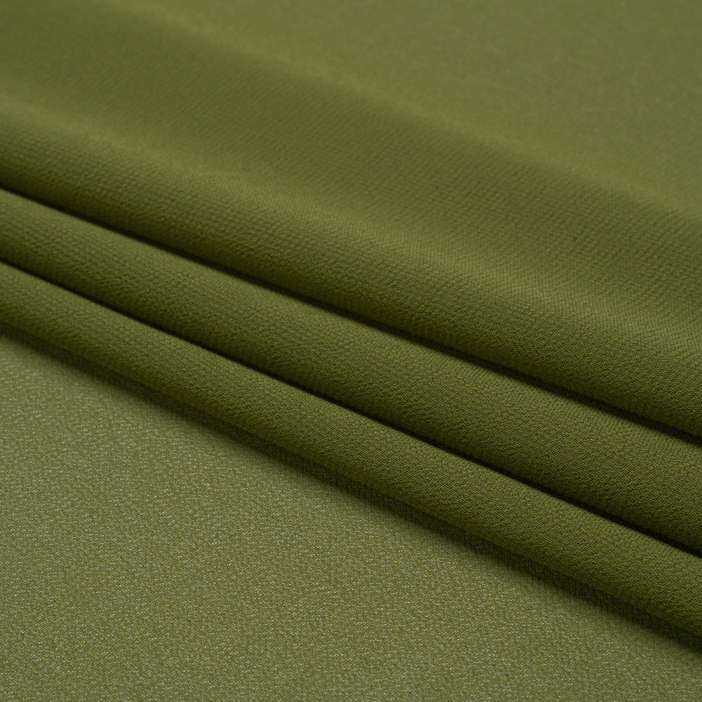Polyester High-Multi Chiffon - Pesto Green - Netta Collection by Mood - Folded Polyester High-Multi Chiffon - Pesto Green - Netta Collection by Mood - Folded