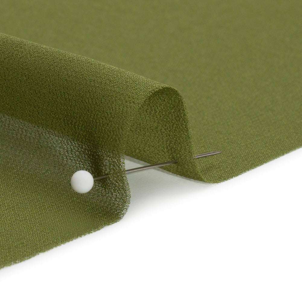 Polyester High-Multi Chiffon - Pesto Green - Netta Collection by Mood - Detail Polyester High-Multi Chiffon - Pesto Green - Netta Collection by Mood - Detail