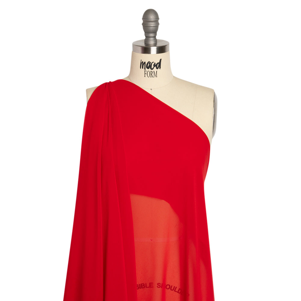 Polyester High-Multi Chiffon - Red - Netta Collection by Mood Polyester High-Multi Chiffon - Red - Netta Collection by Mood