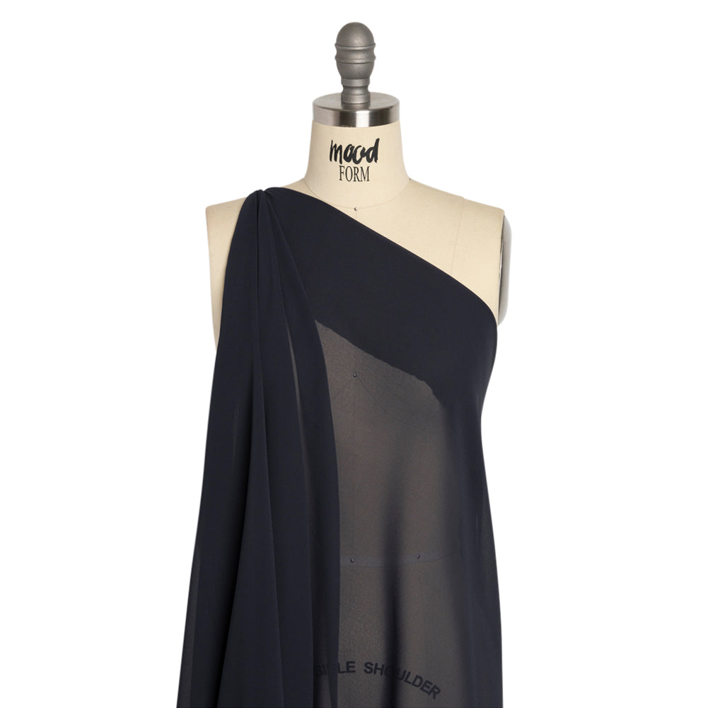 Polyester High-Multi Chiffon - Navy - Netta Collection by Mood Polyester High-Multi Chiffon - Navy - Netta Collection by Mood