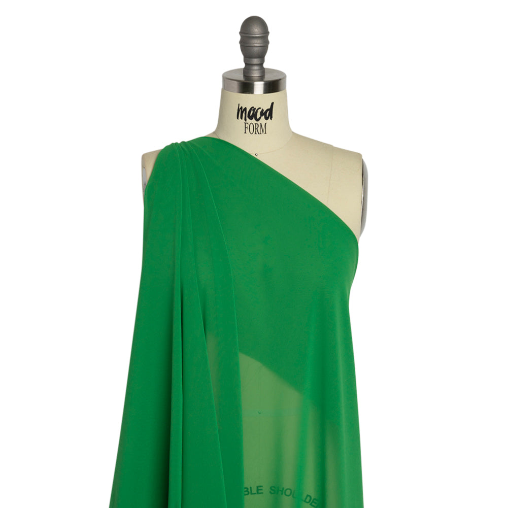 Polyester High-Multi Chiffon - Kelly Green - Netta Collection by Mood - Drape Polyester High-Multi Chiffon - Kelly Green - Netta Collection by Mood - Drape