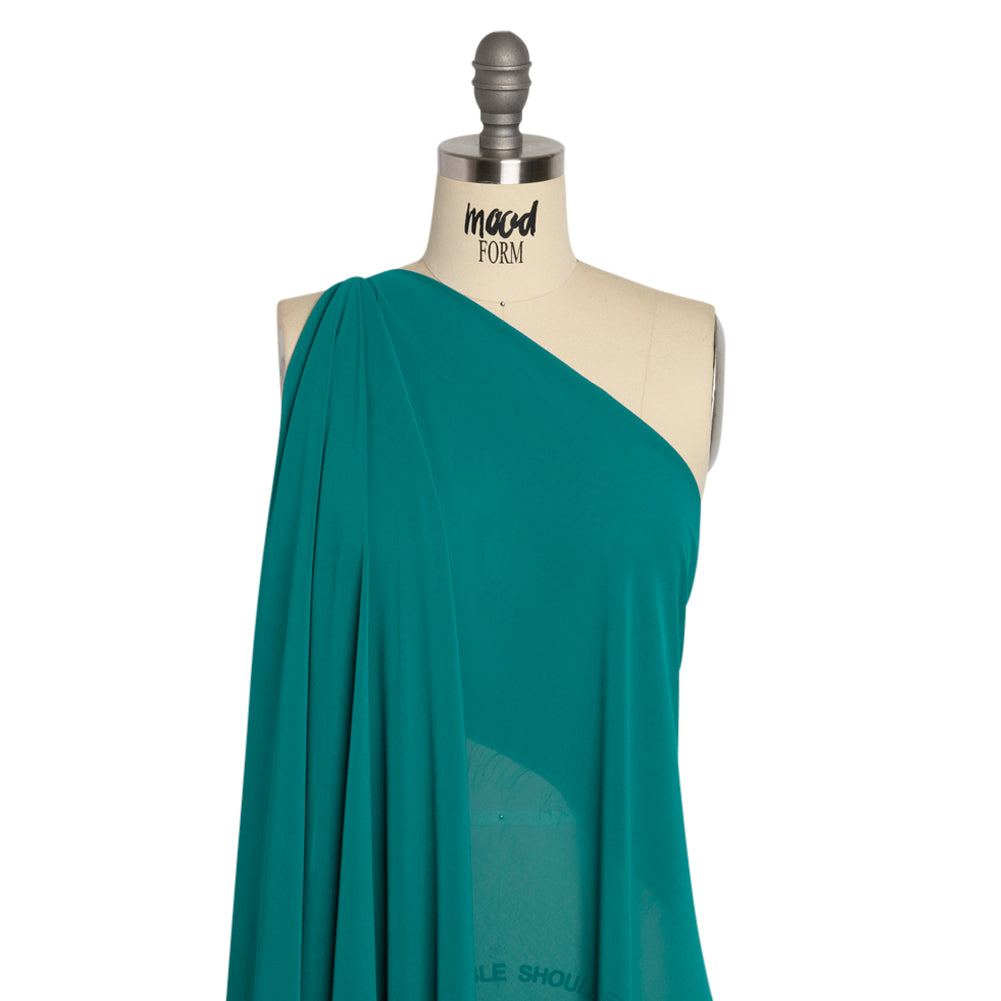 Polyester High-Multi Chiffon - Deep Teal - Netta Collection by Mood - Drape Polyester High-Multi Chiffon - Deep Teal - Netta Collection by Mood - Drape