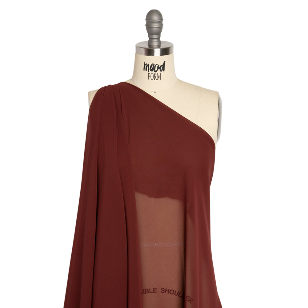 Polyester High-Multi Chiffon - Burgundy - Netta Collection by Mood Polyester High-Multi Chiffon - Burgundy - Netta Collection by Mood