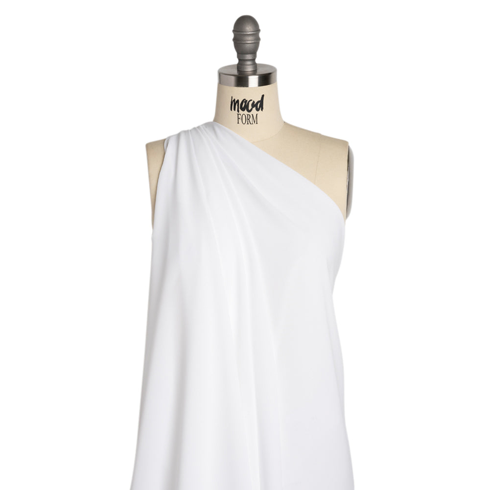 Polyester Double Georgette - Bright White - Mimosa Collection by Mood Polyester Double Georgette - Bright White - Mimosa Collection by Mood