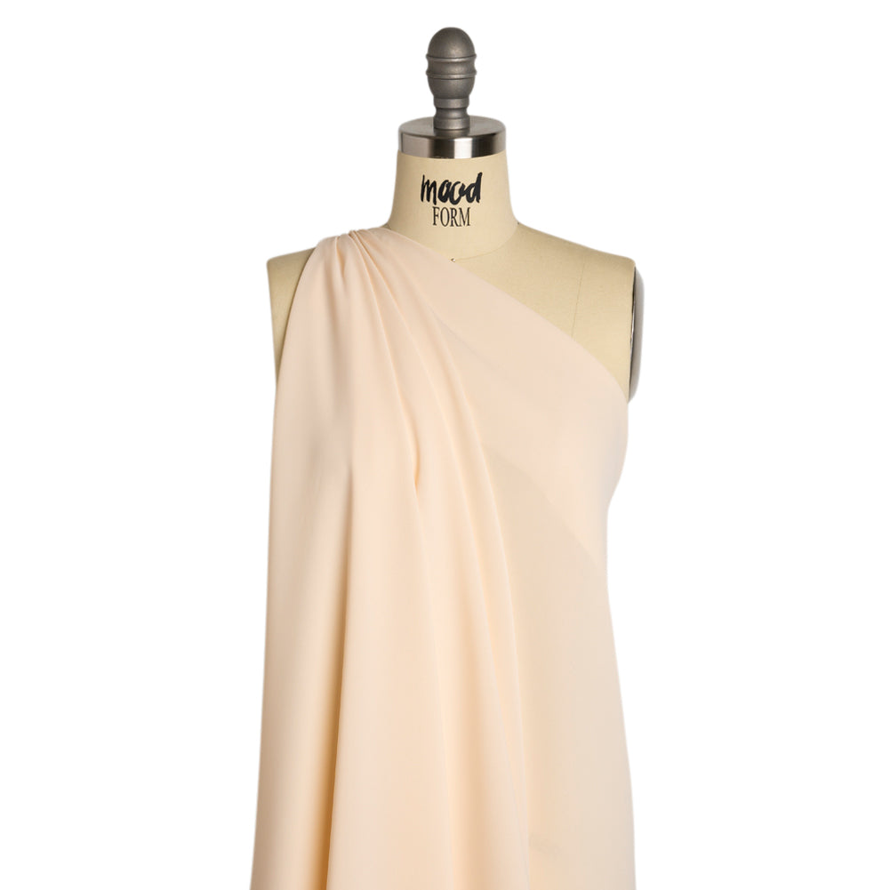 Polyester Double Georgette - Ecru - Mimosa Collection by Mood Polyester Double Georgette - Ecru - Mimosa Collection by Mood