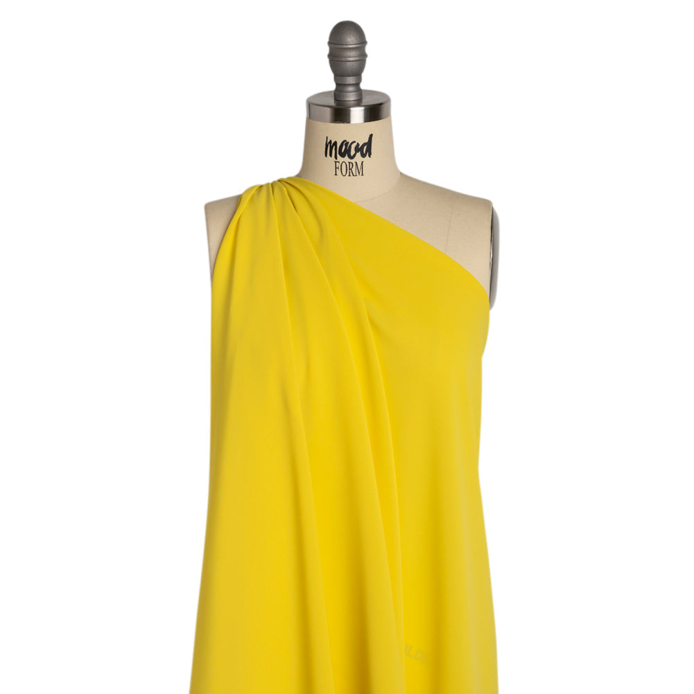 Polyester Double Georgette - Buttercup Yellow - Mimosa Collection by Mood Polyester Double Georgette - Buttercup Yellow - Mimosa Collection by Mood