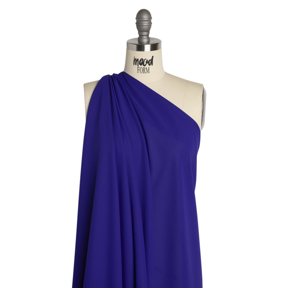 Polyester Double Georgette - Mazarine Blue - Mimosa Collection by Mood Polyester Double Georgette - Mazarine Blue - Mimosa Collection by Mood