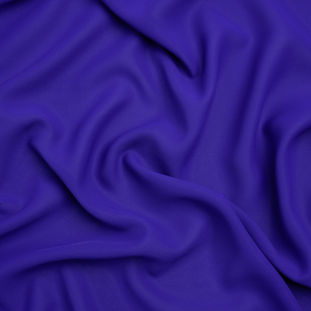 Polyester Double Georgette - Mazarine Blue - Mimosa Collection by Mood Polyester Double Georgette - Mazarine Blue - Mimosa Collection by Mood
