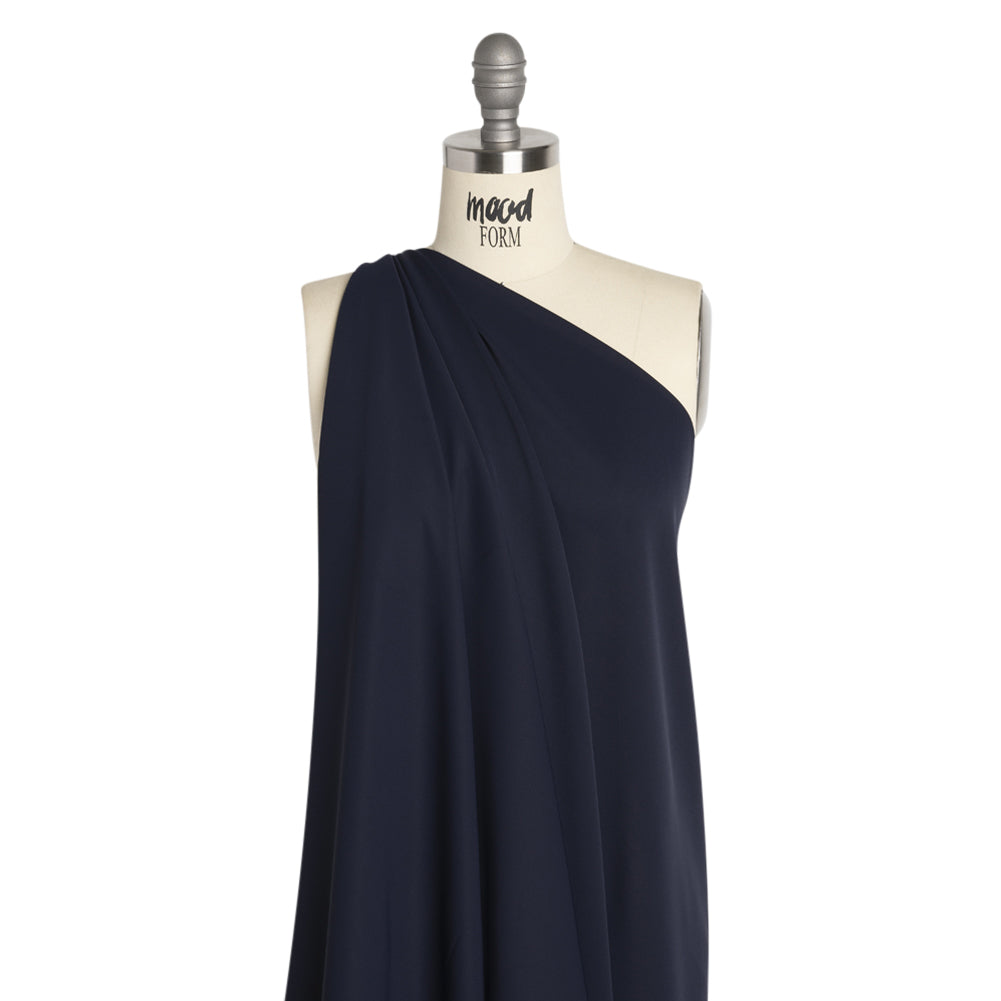 Polyester Double Georgette - Navy - Mimosa Collection by Mood Polyester Double Georgette - Navy - Mimosa Collection by Mood