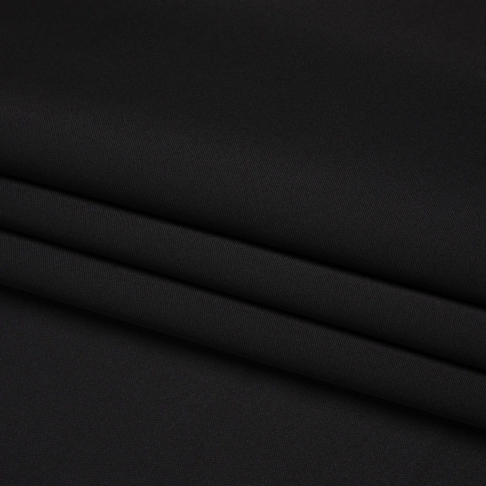 Polyester Double Georgette - Black - Mimosa Collection by Mood - Folded Polyester Double Georgette - Black - Mimosa Collection by Mood - Folded
