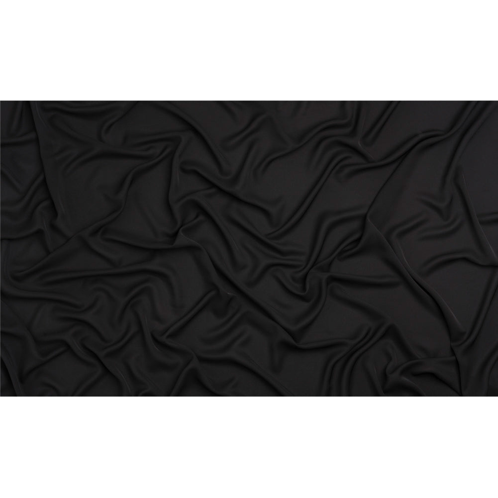 Polyester Double Georgette - Black - Mimosa Collection by Mood - Full Polyester Double Georgette - Black - Mimosa Collection by Mood - Full