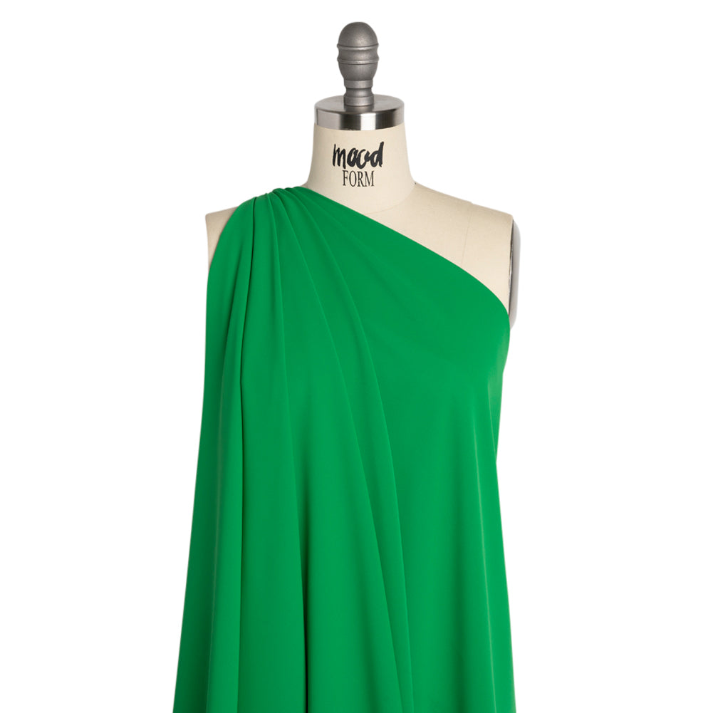 Polyester Double Georgette - Kelly Green - Mimosa Collection by Mood Polyester Double Georgette - Kelly Green - Mimosa Collection by Mood