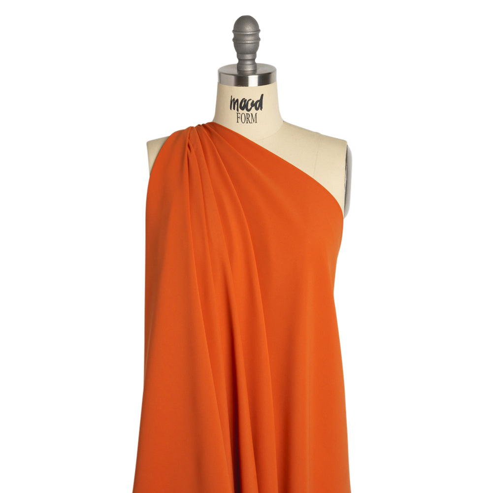 Polyester Double Georgette - Burnt Orange - Mimosa Collection by Mood Polyester Double Georgette - Burnt Orange - Mimosa Collection by Mood