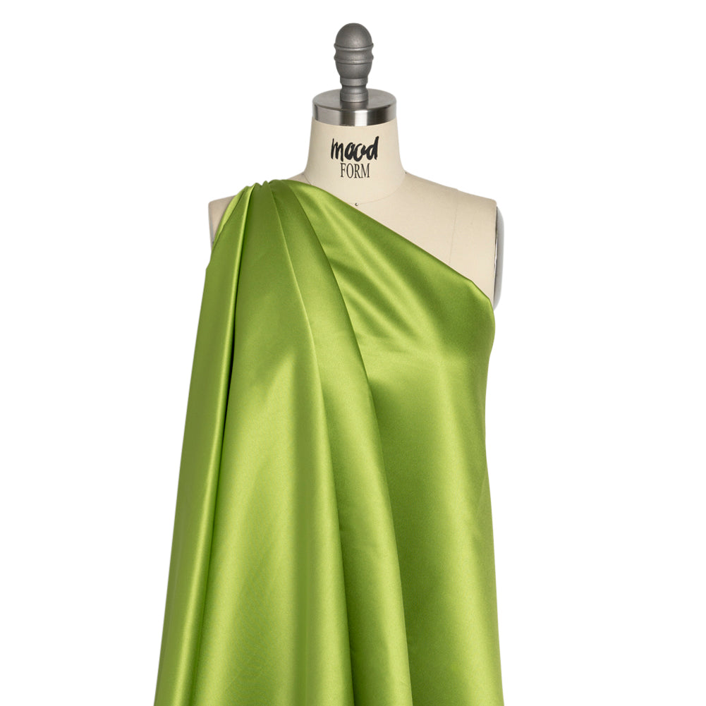 Premium Polyester Satin - Peridot Green - Gavia Collection by Mood Premium Polyester Satin - Peridot Green - Gavia Collection by Mood