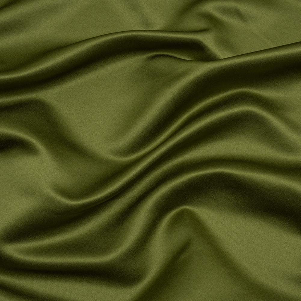Premium Polyester Satin - Pesto Green - Gavia Collection by Mood Premium Polyester Satin - Pesto Green - Gavia Collection by Mood