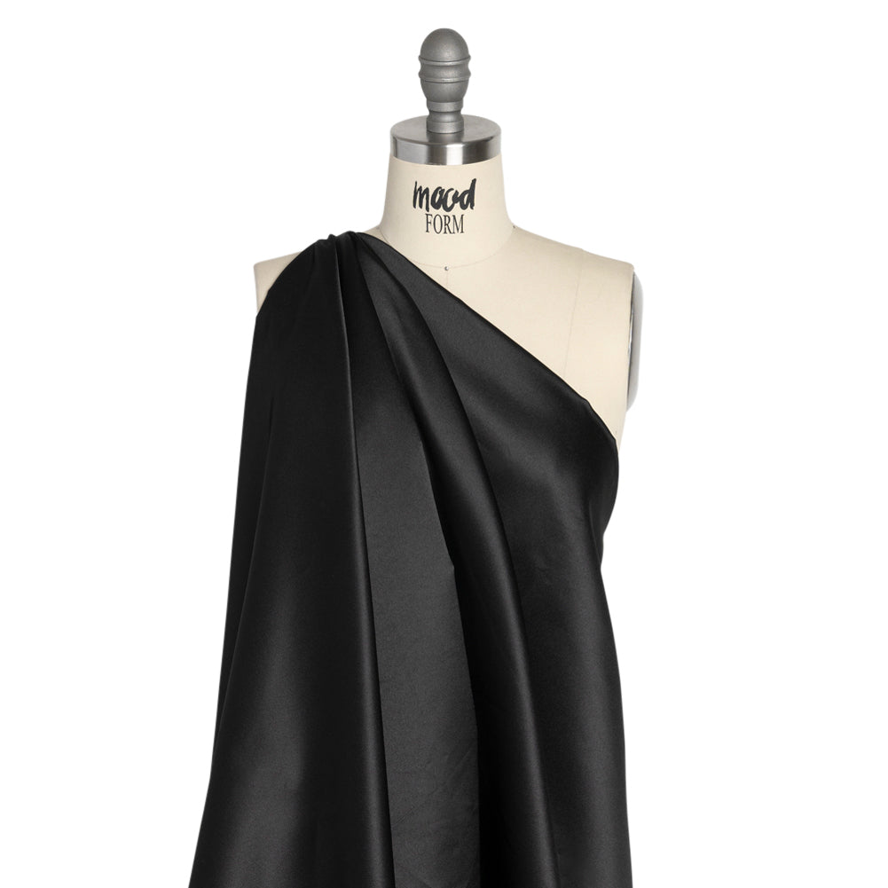 Premium Polyester Satin - Black - Gavia Collection by Mood Premium Polyester Satin - Black - Gavia Collection by Mood