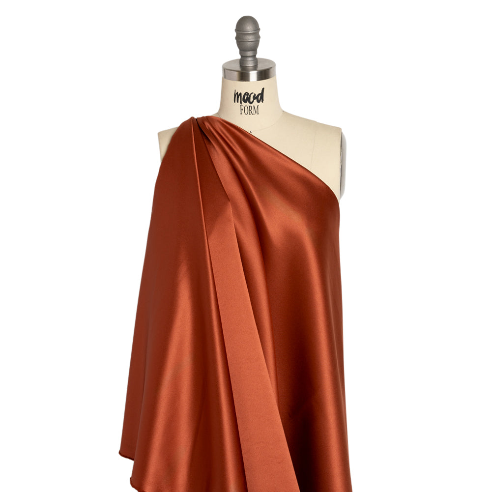 Premium Polyester Satin - Sienna - Gavia Collection by Mood - Drape Premium Polyester Satin - Sienna - Gavia Collection by Mood - Drape