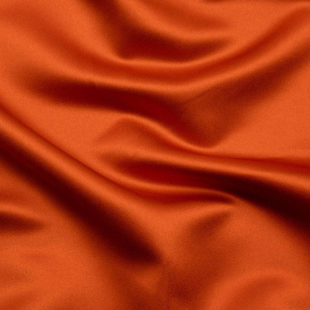 Premium Polyester Satin - Burnt Orange - Gavia Collection by Mood Premium Polyester Satin - Burnt Orange - Gavia Collection by Mood
