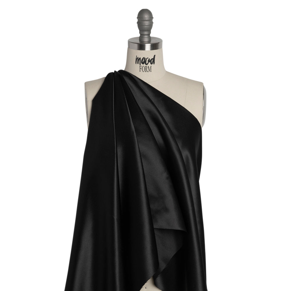 Polyester Satin - Black - Anas Collection by Mood Polyester Satin - Black - Anas Collection by Mood