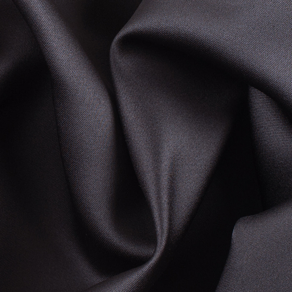 Polyester Satin - Charcoal Gray - Reverie Collection Detail Polyester Satin - Charcoal Gray - Reverie Collection Detail