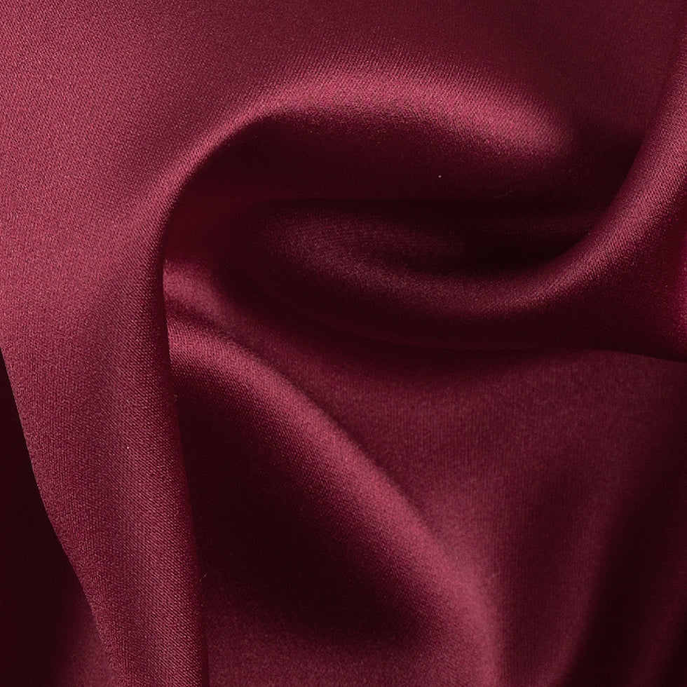 Polyester Satin - Mystic Burgundy - Reverie Collection Detail Polyester Satin - Mystic Burgundy - Reverie Collection Detail