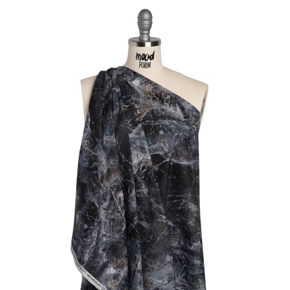 Stonehenge Quilting Cotton by Northcott - Cool Gray Marble 6 Stone Crackle - Surfaces Collection - Drape Stonehenge Quilting Cotton by Northcott - Cool Gray Marble 6 Stone Crackle - Surfaces Collection - Drape