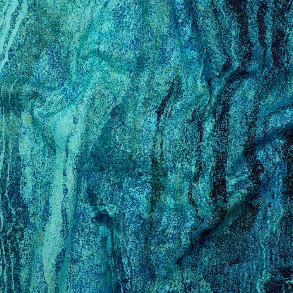 Stonehenge Quilting Cotton by Northcott - Peacock Swirling Lines Gradient - Ombre II Collection Stonehenge Quilting Cotton by Northcott - Peacock Swirling Lines Gradient - Ombre II Collection