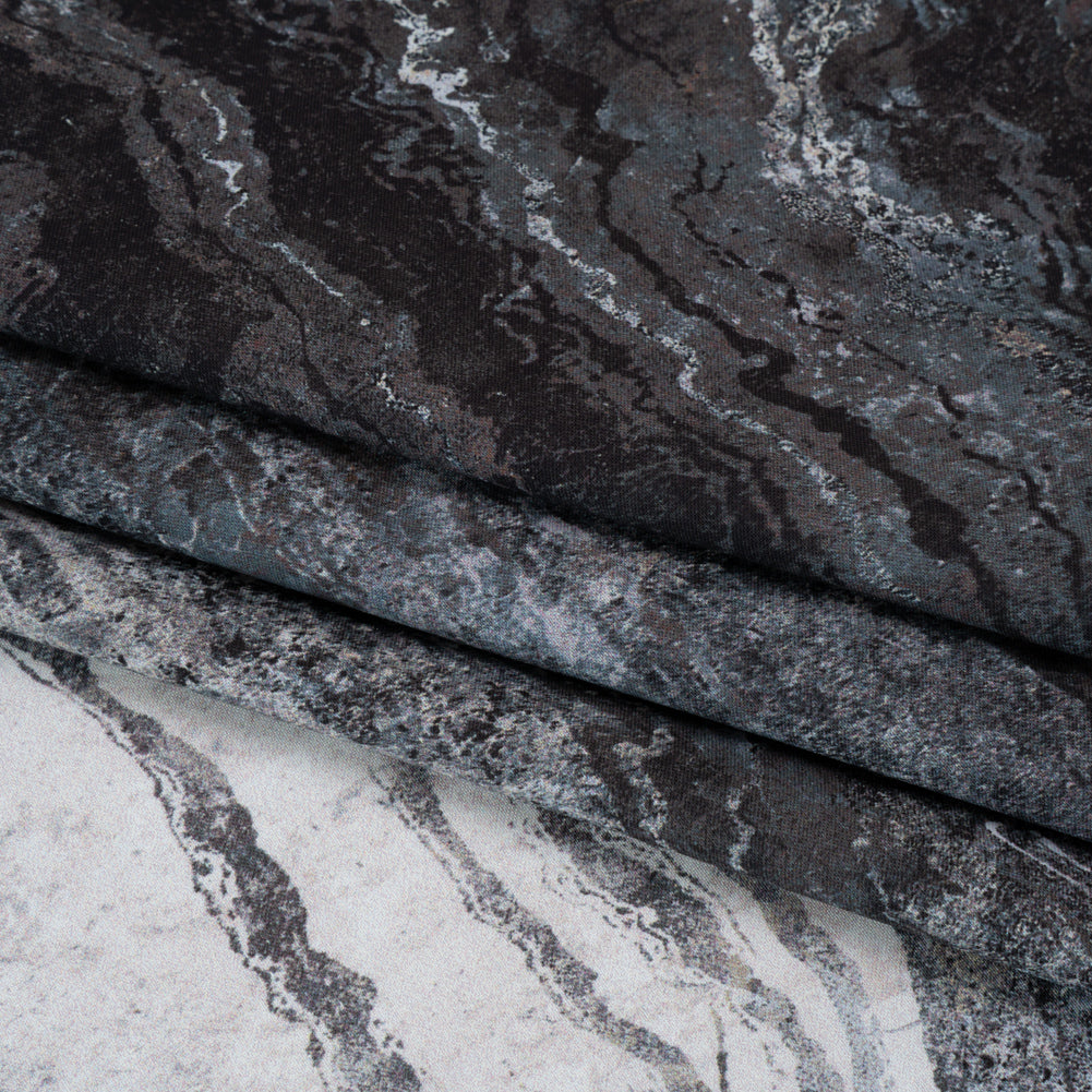 Stonehenge Quilting Cotton by Northcott - Graphite Swirling Lines Gradient - Ombre II Collection - Folded Stonehenge Quilting Cotton by Northcott - Graphite Swirling Lines Gradient - Ombre II Collection - Folded