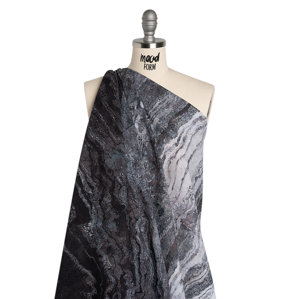 Stonehenge Quilting Cotton by Northcott - Graphite Swirling Lines Gradient - Ombre II Collection - Drape Stonehenge Quilting Cotton by Northcott - Graphite Swirling Lines Gradient - Ombre II Collection - Drape
