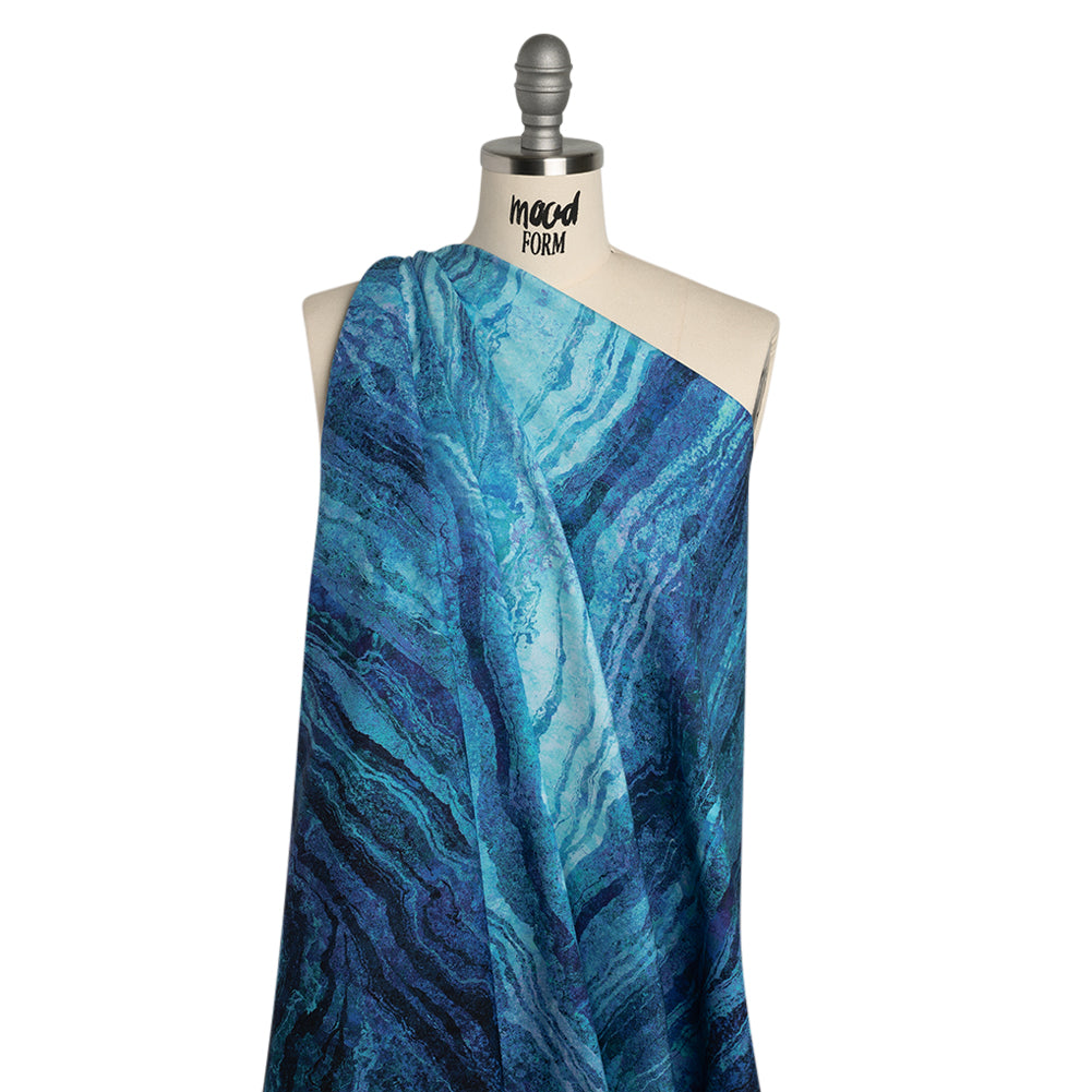 Stonehenge Wide Backing Quilting Cotton by Northcott - Midnight Swirling Lines Gradient, 108" Width - Ombre Wide Backing II Collection - Drape Stonehenge Wide Backing Quilting Cotton by Northcott - Midnight Swirling Lines Gradient, 108" Width - Ombre Wide Backing II Collection - Drape