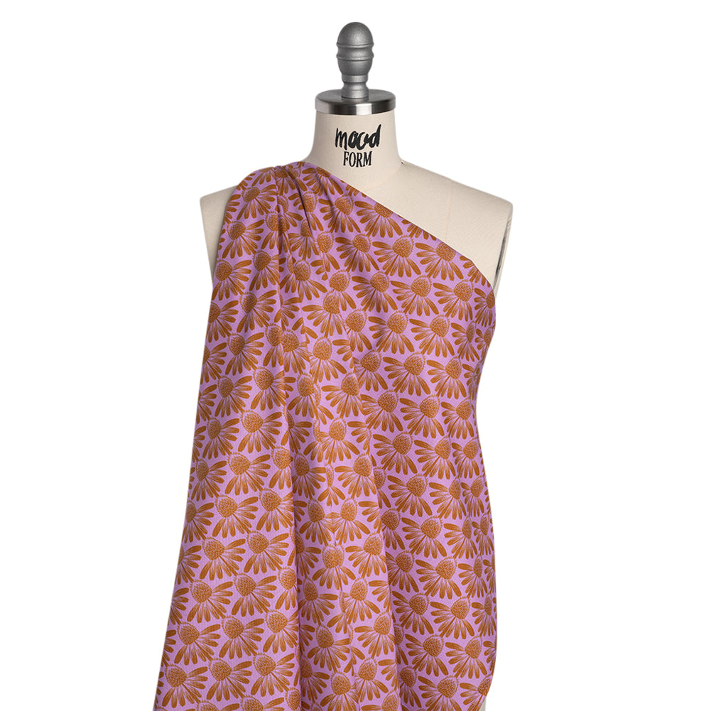 Printed Quilting Cotton by Anna Maria Textiles for Northcott - Taffy Coneflower Floral - Indelible Collection Printed Quilting Cotton by Anna Maria Textiles for Northcott - Taffy Coneflower Floral - Indelible Collection