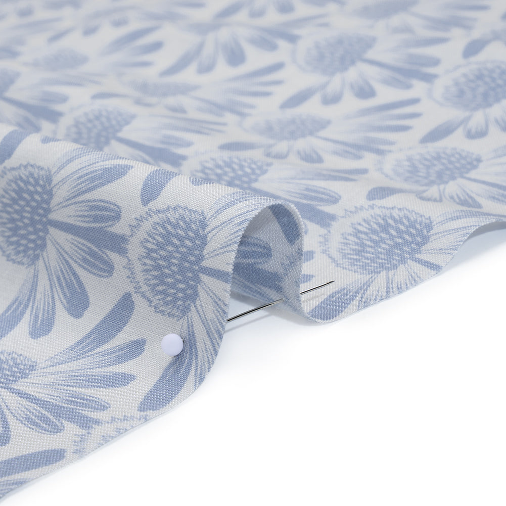 Printed Quilting Cotton by Anna Maria Textiles for Northcott - Sky Coneflower Floral - Indelible Collection - Detail Printed Quilting Cotton by Anna Maria Textiles for Northcott - Sky Coneflower Floral - Indelible Collection - Detail
