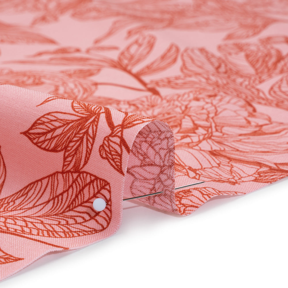Printed Quilting Cotton by Anna Maria Textiles for Northcott - Rouge Peony Floral - Indelible Collection - Detail Printed Quilting Cotton by Anna Maria Textiles for Northcott - Rouge Peony Floral - Indelible Collection - Detail