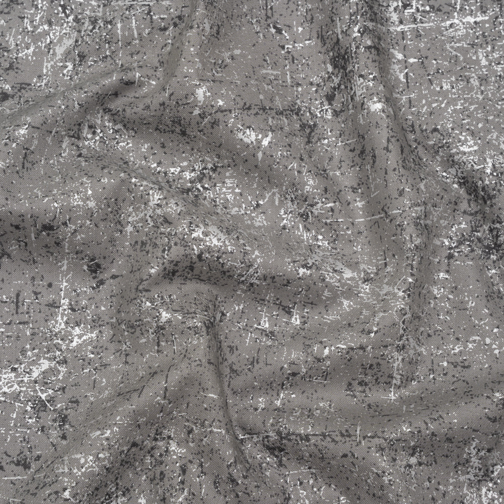 Pearl Finish Quilting Cotton by Patrick Lose for Northcott - Aluminum Textural Abstract - Glisten Collection Pearl Finish Quilting Cotton by Patrick Lose for Northcott - Aluminum Textural Abstract - Glisten Collection