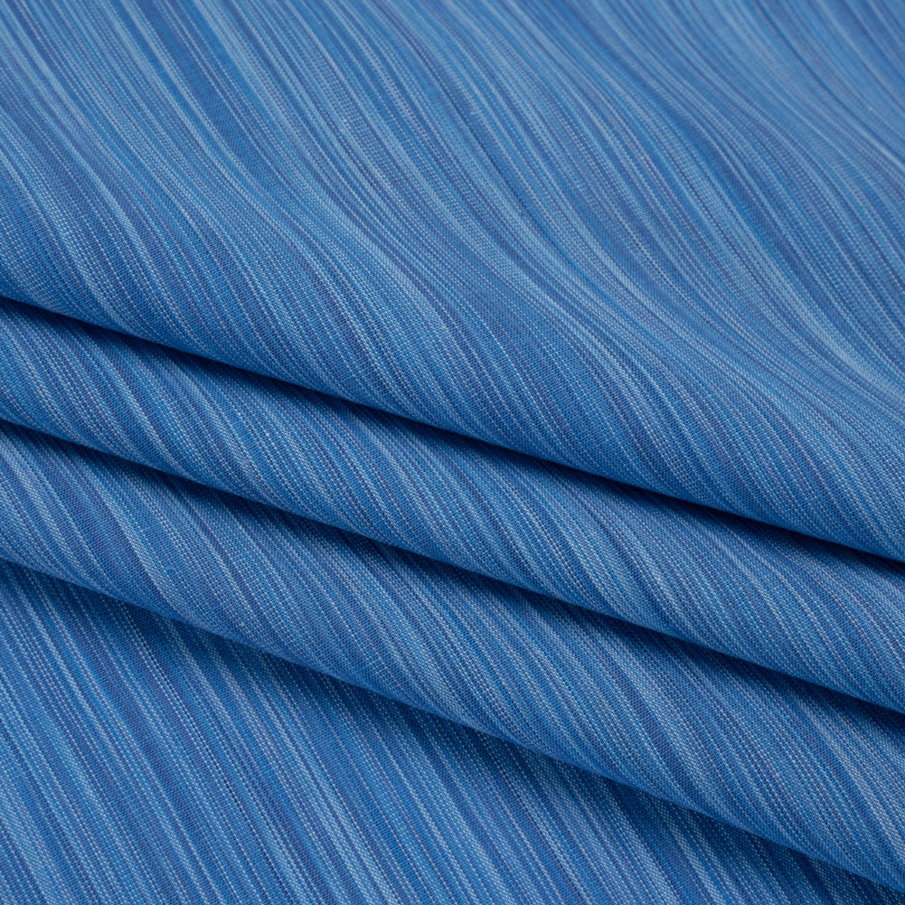 Woven Quilting Cotton Fabric by FIGO Studio - Aqua Striated - Space Dye Collection - Folded Woven Quilting Cotton Fabric by FIGO Studio - Aqua Striated - Space Dye Collection - Folded