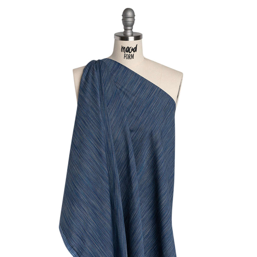 Woven Quilting Cotton Fabric by FIGO Studio - Denim Striated - Space Dye Collection - Drape Woven Quilting Cotton Fabric by FIGO Studio - Denim Striated - Space Dye Collection - Drape