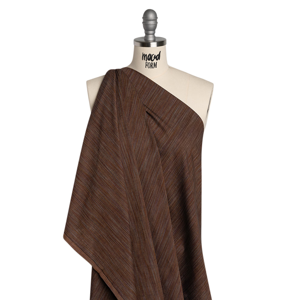 Woven Quilting Cotton Fabric by FIGO Studio - Cocoa Striated - Space Dye Collection Drape Woven Quilting Cotton Fabric by FIGO Studio - Cocoa Striated - Space Dye Collection Drape
