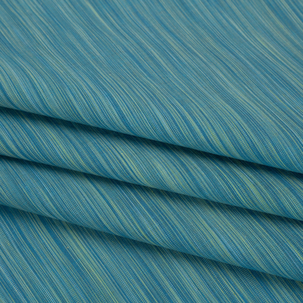 Woven Quilting Cotton Fabric by FIGO Studio - Teal Striated - Space Dye Collection - Folded Woven Quilting Cotton Fabric by FIGO Studio - Teal Striated - Space Dye Collection - Folded