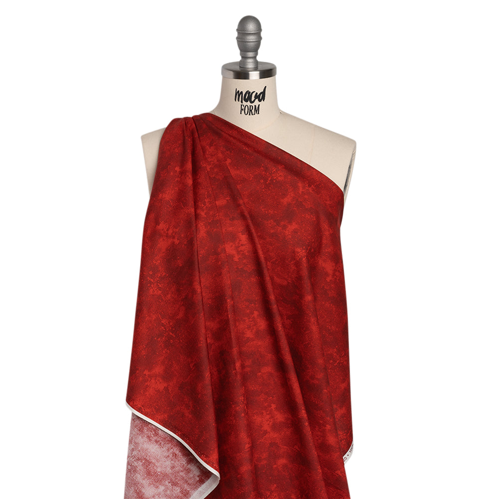 Printed Quilting Cotton by Deborah Edwards Northcott Studio - Hot Sauce Fresco Texture - Toscana Collection - Folded Printed Quilting Cotton by Deborah Edwards Northcott Studio - Hot Sauce Fresco Texture - Toscana Collection - Folded