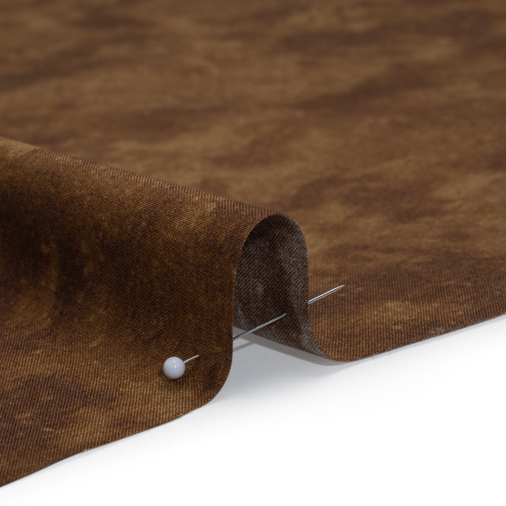 Printed Quilting Cotton by Deborah Edwards Northcott Studio - Chocolate Fresco Texture - Toscana Collection Full Printed Quilting Cotton by Deborah Edwards Northcott Studio - Chocolate Fresco Texture - Toscana Collection Full