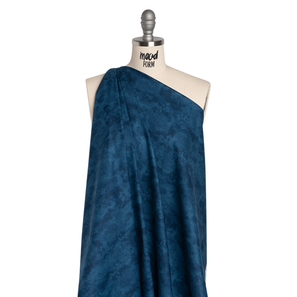 Printed Quilting Cotton by Deborah Edwards Northcott Studio - Moody Blues Fresco Texture - Toscana Collection - Folded Printed Quilting Cotton by Deborah Edwards Northcott Studio - Moody Blues Fresco Texture - Toscana Collection - Folded