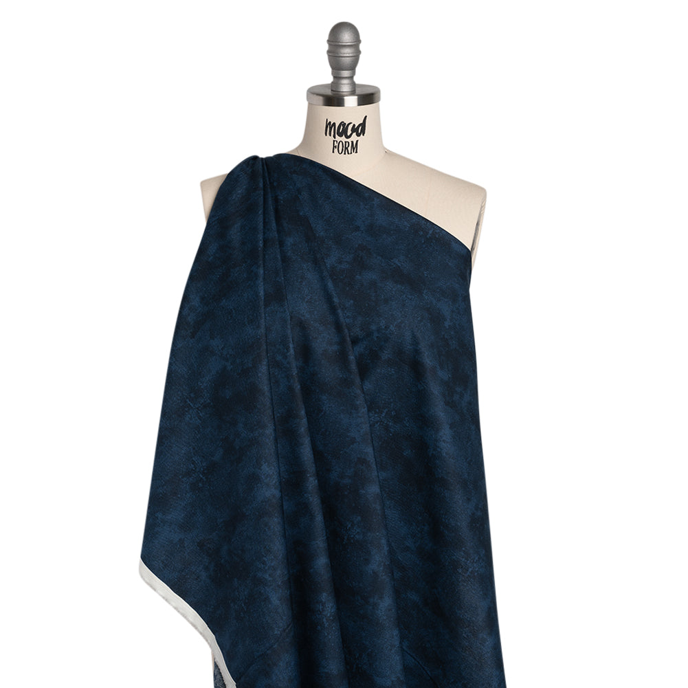 Printed Quilting Cotton by Deborah Edwards Northcott Studio - Navy Fresco Texture - Toscana Collection Folded Printed Quilting Cotton by Deborah Edwards Northcott Studio - Navy Fresco Texture - Toscana Collection Folded