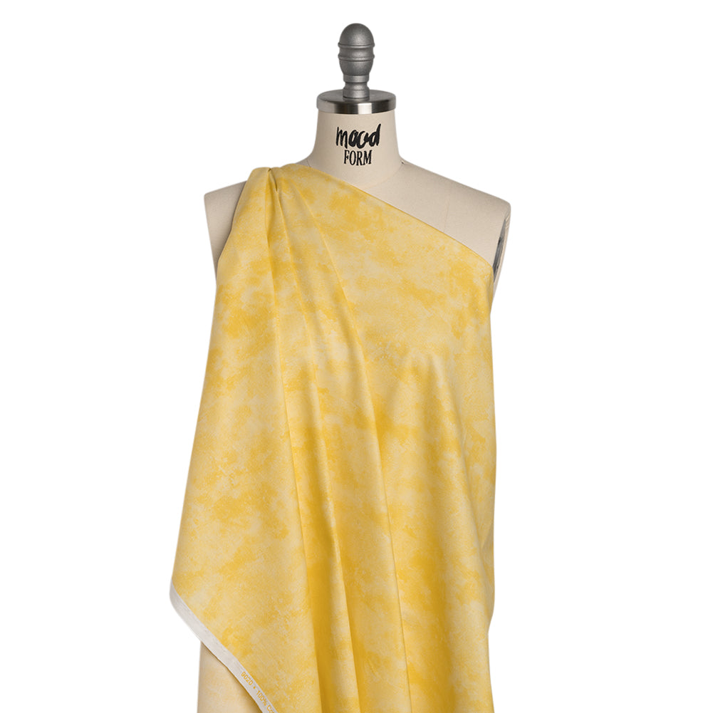 Printed Quilting Cotton by Deborah Edwards Northcott Studio - Custard Fresco Texture - Toscana Collection Printed Quilting Cotton by Deborah Edwards Northcott Studio - Custard Fresco Texture - Toscana Collection