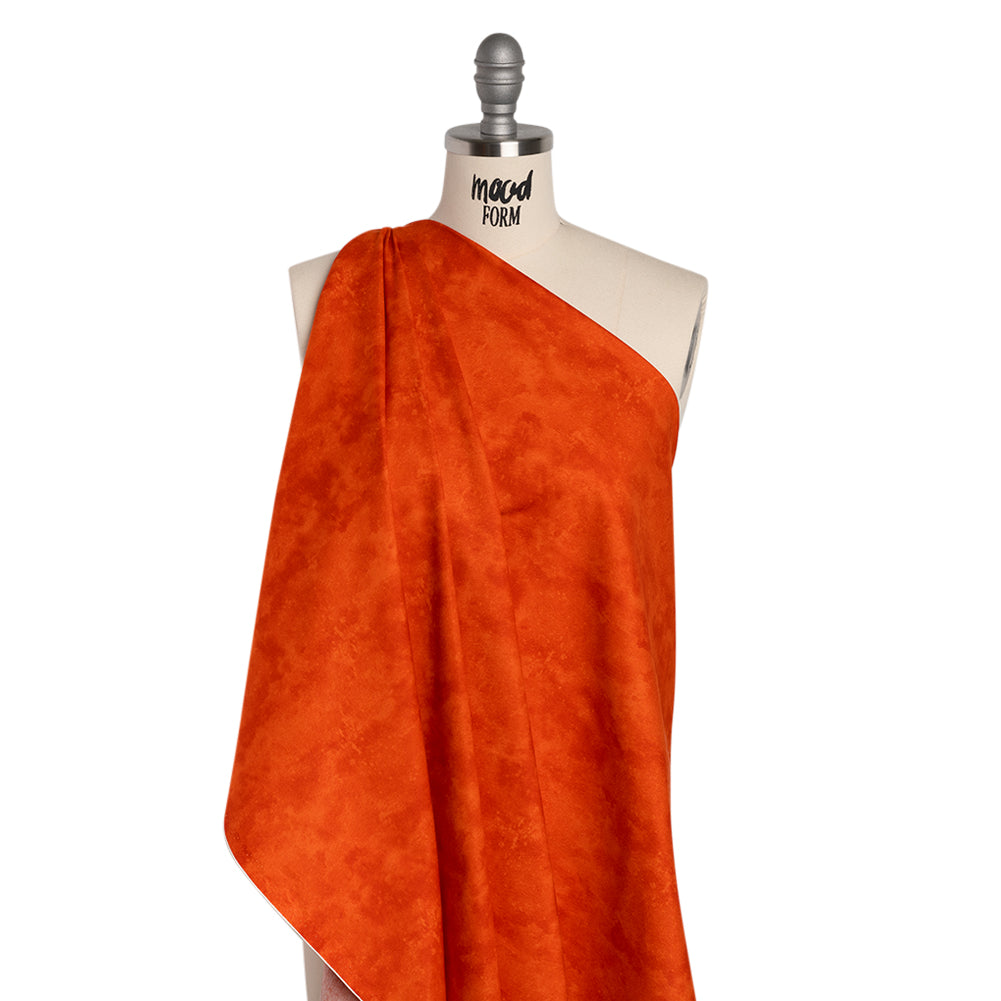 Printed Quilting Cotton by Deborah Edwards Northcott Studio - Fire Coral Fresco Texture - Toscana Collection Folded Printed Quilting Cotton by Deborah Edwards Northcott Studio - Fire Coral Fresco Texture - Toscana Collection Folded