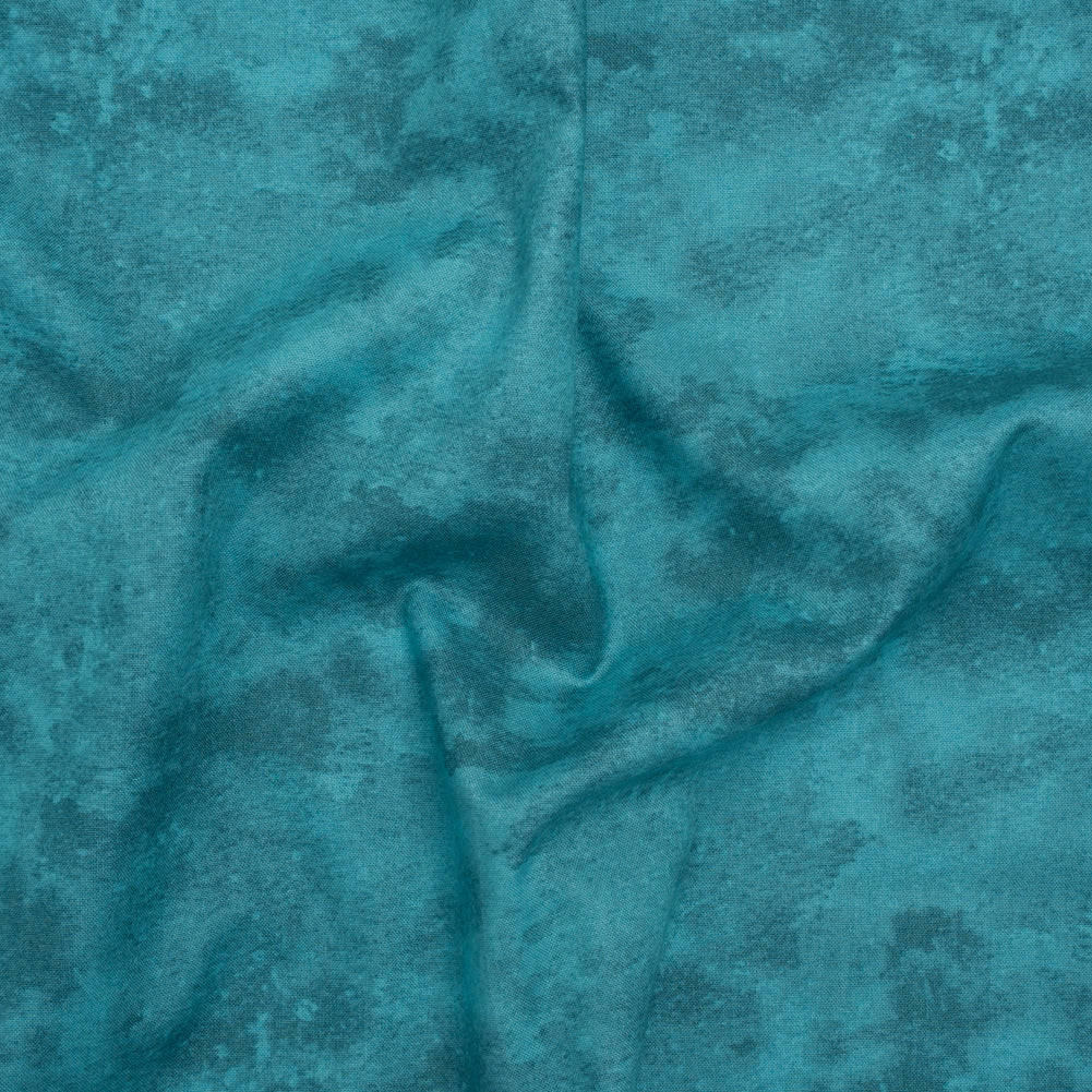 Printed Quilting Cotton by Deborah Edwards Northcott Studio - Teal Fresco Texture - Toscana Collection Printed Quilting Cotton by Deborah Edwards Northcott Studio - Teal Fresco Texture - Toscana Collection