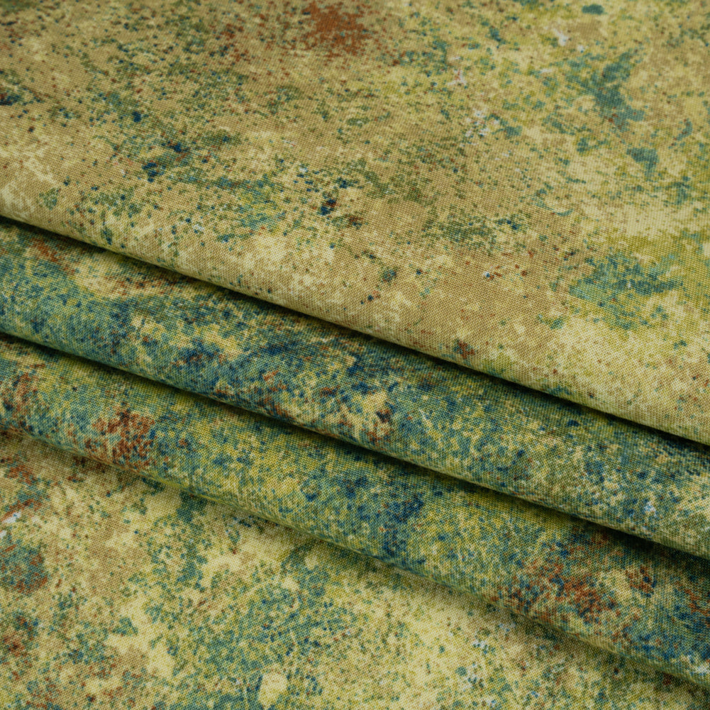 Stonehenge Quilting Cotton by Northcott - Woodland Moss Textural Abstract - Multi Mixers Collection - Folded Stonehenge Quilting Cotton by Northcott - Woodland Moss Textural Abstract - Multi Mixers Collection - Folded