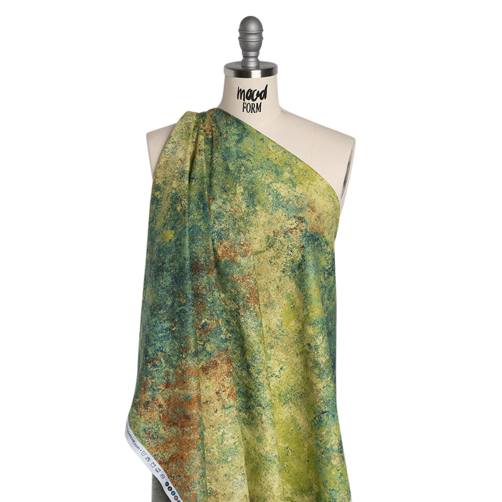 Stonehenge Quilting Cotton by Northcott - Woodland Moss Textural Abstract - Multi Mixers Collection - Drape Stonehenge Quilting Cotton by Northcott - Woodland Moss Textural Abstract - Multi Mixers Collection - Drape