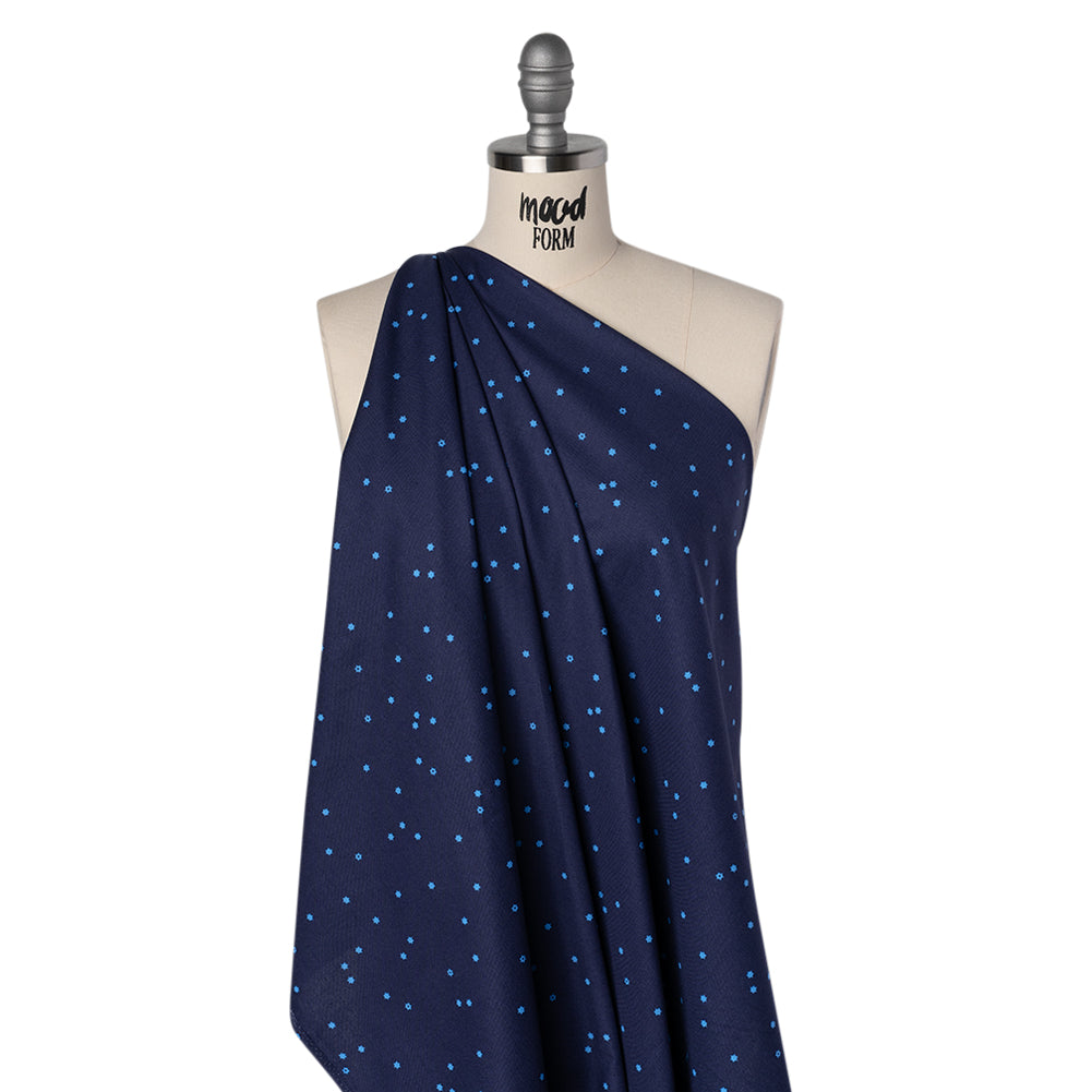 Printed Quilting Cotton by Ghazal Razavi for FIGO Studio - Navy Flowers - Seasons Basics Collection - Folded Printed Quilting Cotton by Ghazal Razavi for FIGO Studio - Navy Flowers - Seasons Basics Collection - Folded